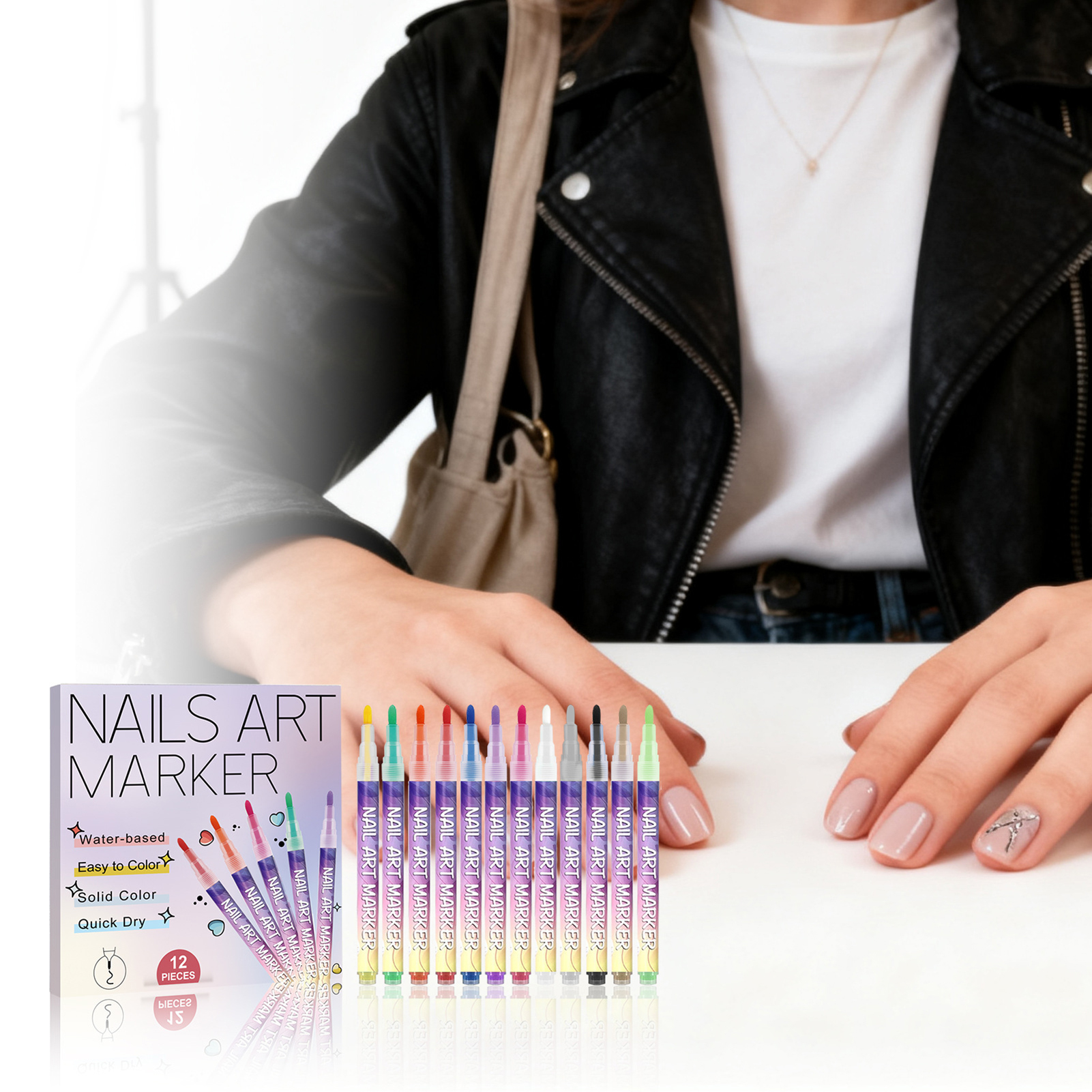 12Pcs Nail Art Pens With Fine  - Correction Pen Fine review and price