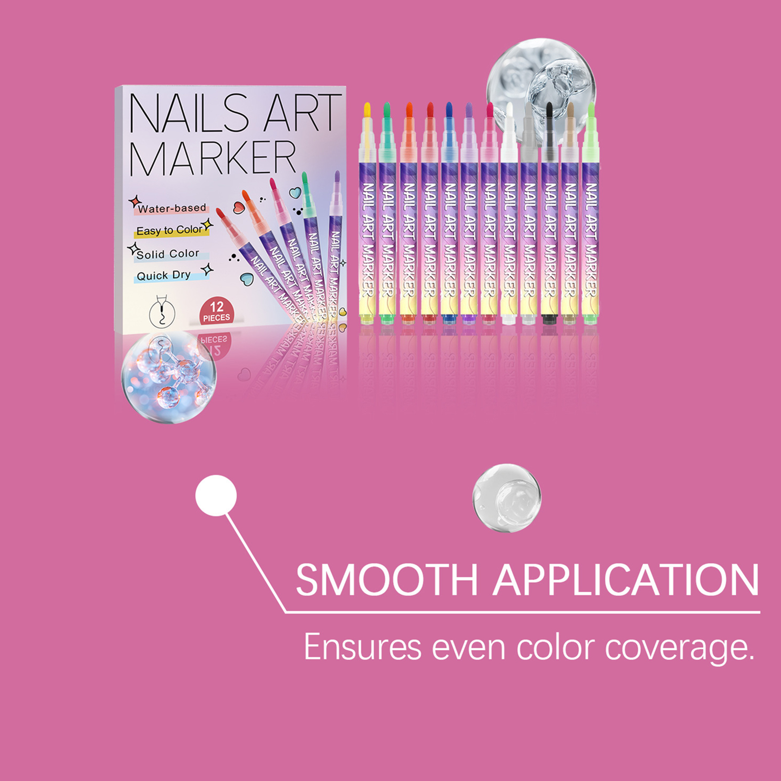 12Pcs Nail Art Pens With Fine  - Correction Pen Fine review and price