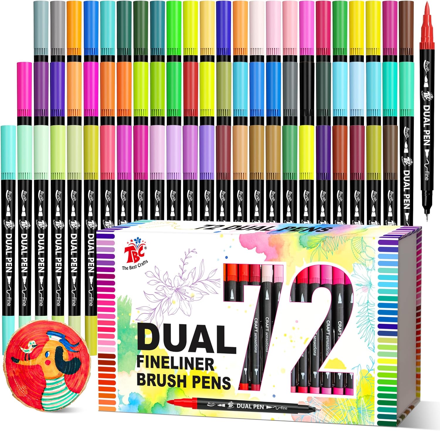 72 Color Dual Tip Brush Pens,  - Correction Pen Fine review and price