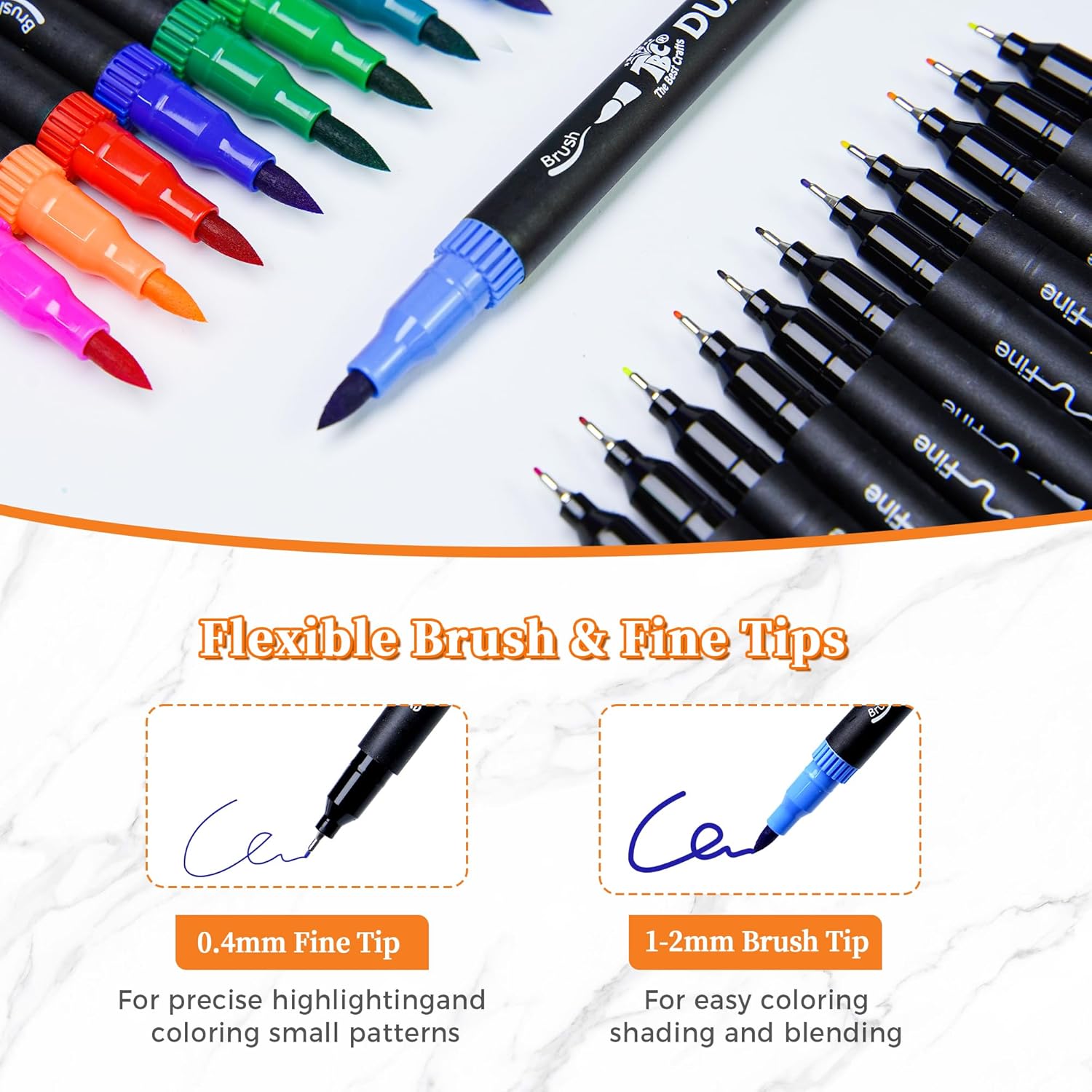 72 Color Dual Tip Brush Pens,  - Correction Pen Fine review and price