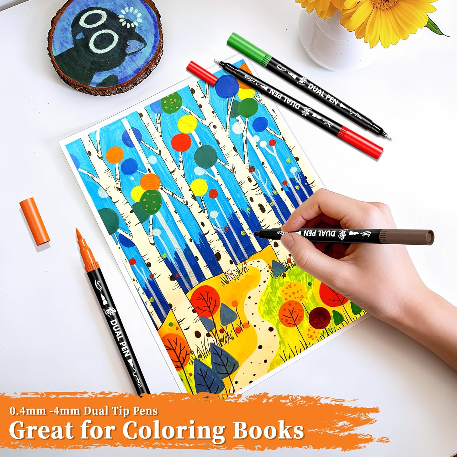 72 Color Dual Tip Brush Pens,  - Correction Pen Fine review and price