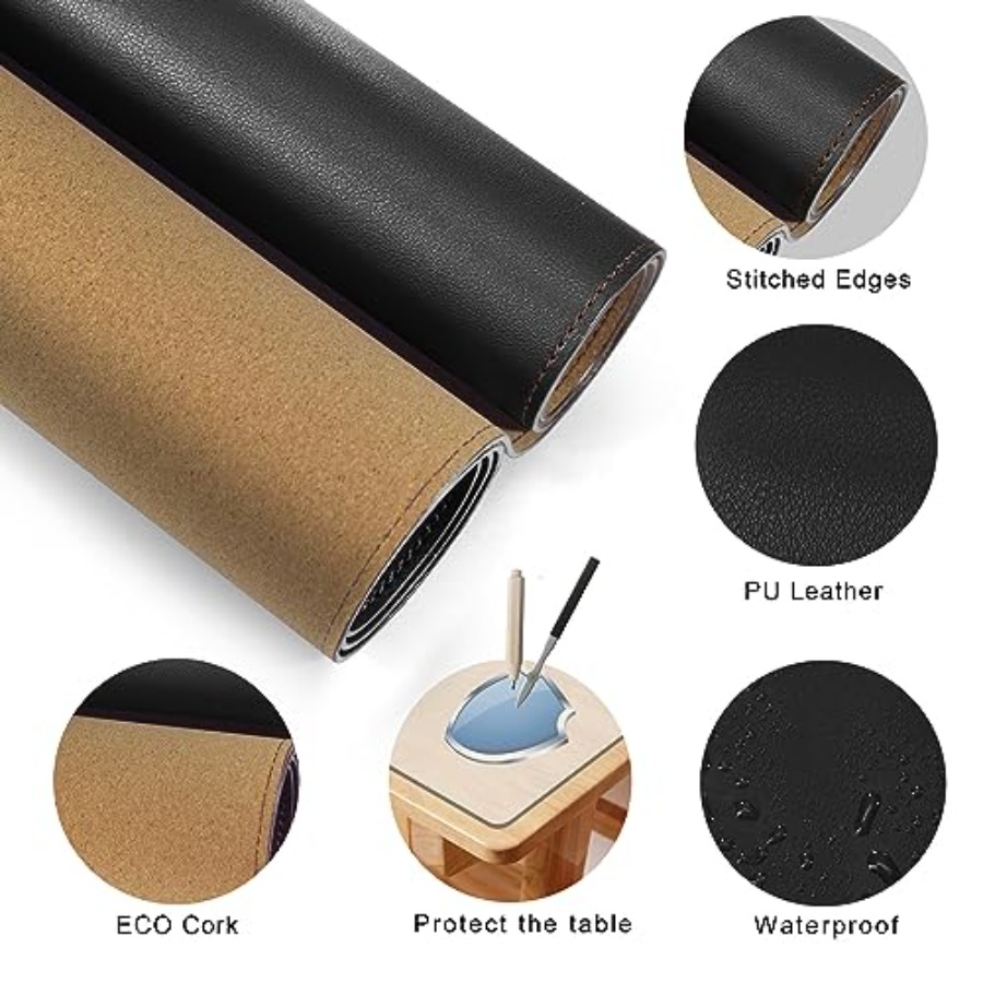 63x31.5 Leather Desk Mat XXL L - Leather Desk Pad review and price