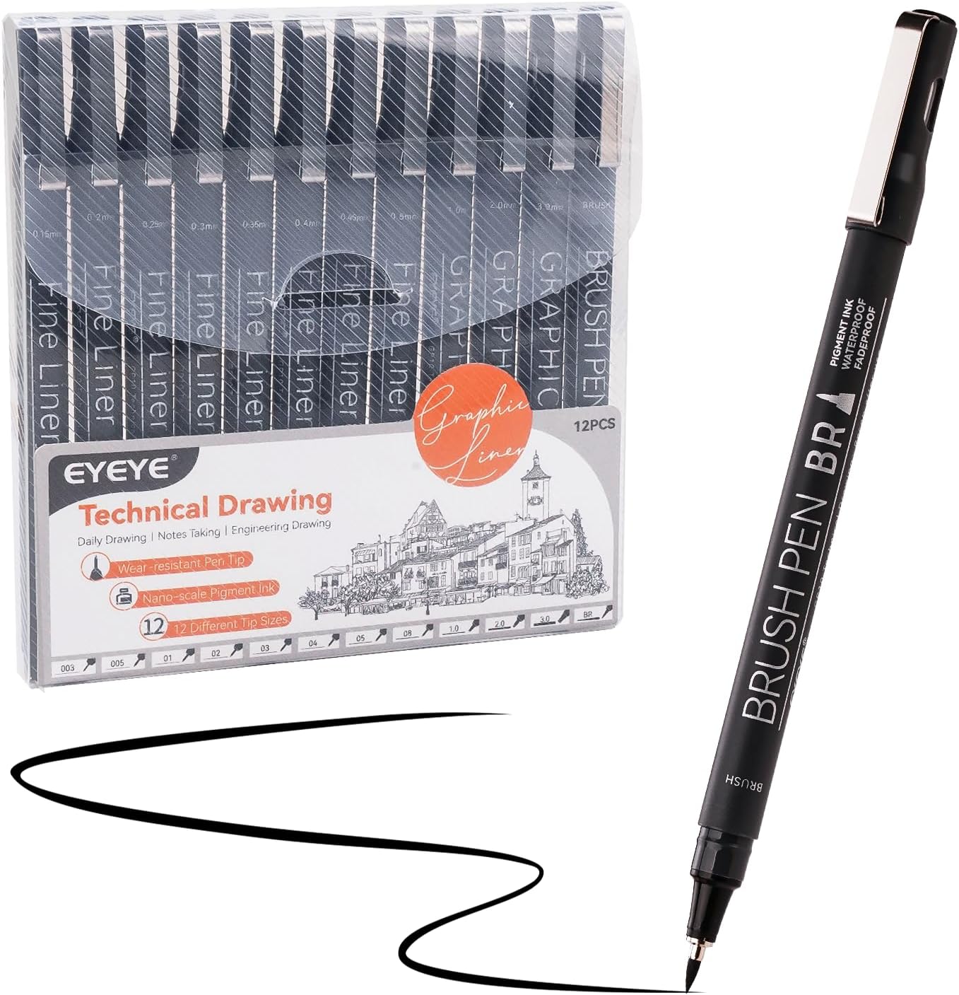 Micro Fineliner Pens Set, 12 B - Archive Box Set review and price