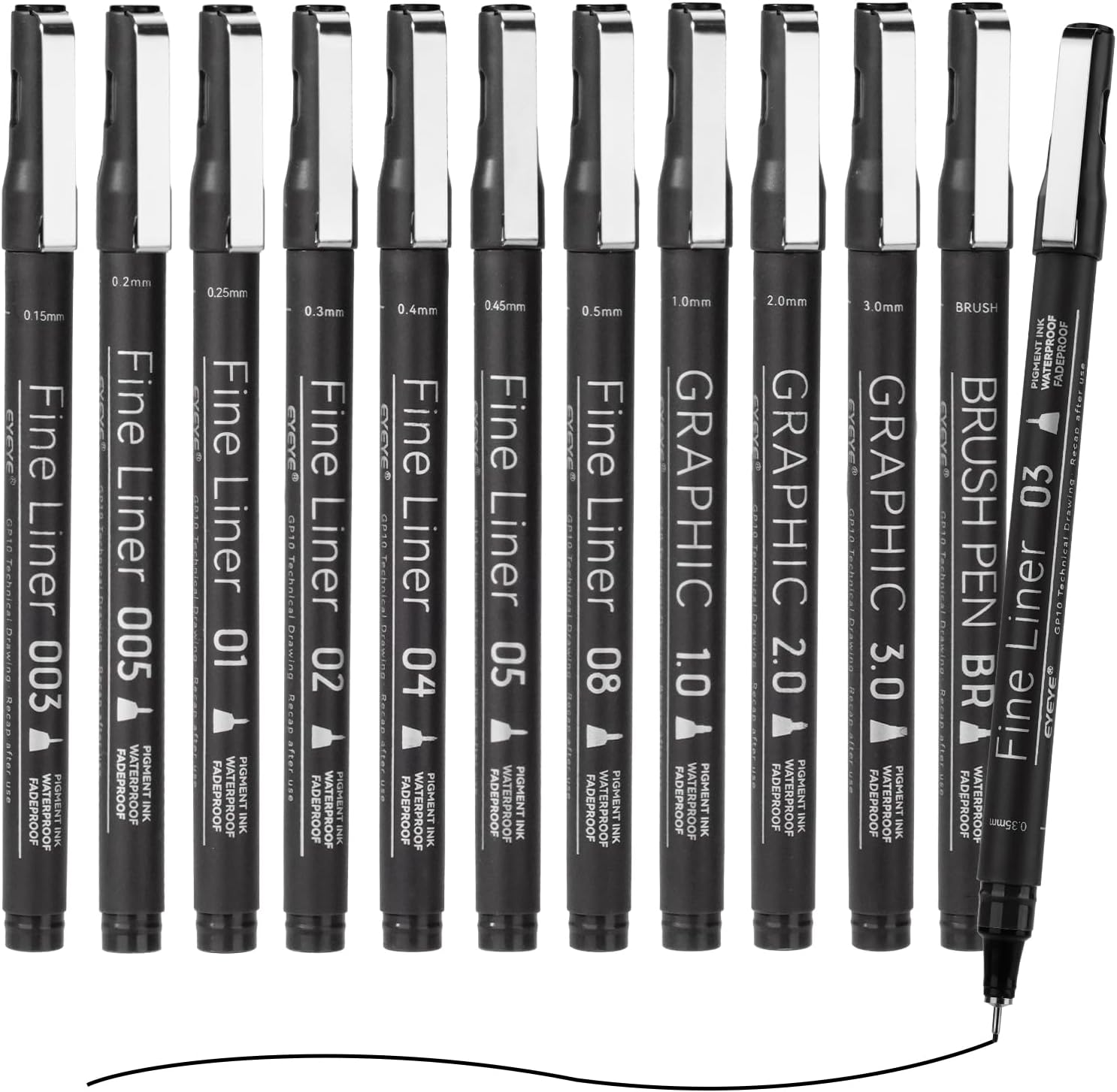 Micro Fineliner Pens Set, 12 B - Archive Box Set review and price