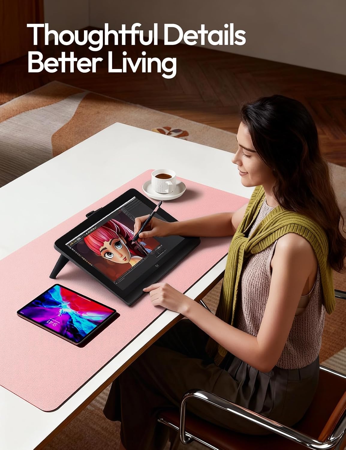 PU Leather Desk Protector with - Leather Desk Pad review and price