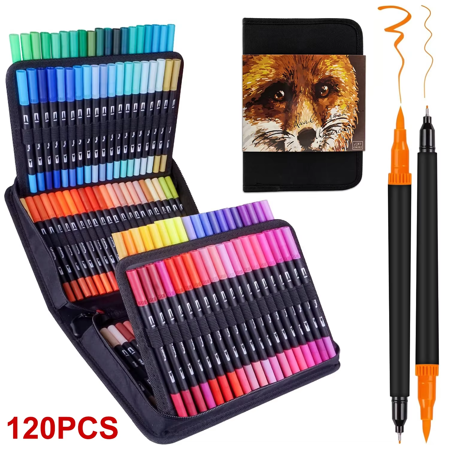 Dual Brush Pens Art Markers, 2 - Correction Pen Fine review and price