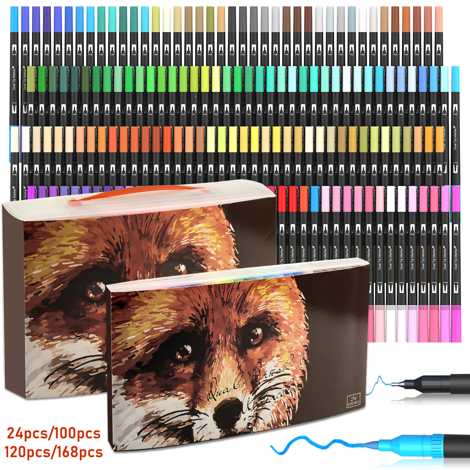 Dual Brush Pens Art Markers, 2 - Correction Pen Fine review and price