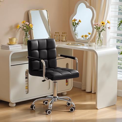 Black PU Leather Swivel Office - Leather Desk Pad review and price