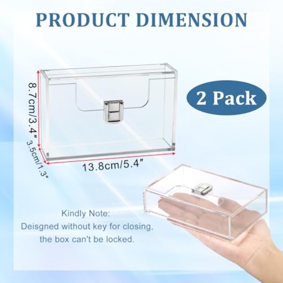 2 Pack Clear Acrylic Index Car - Card Index Box review and price