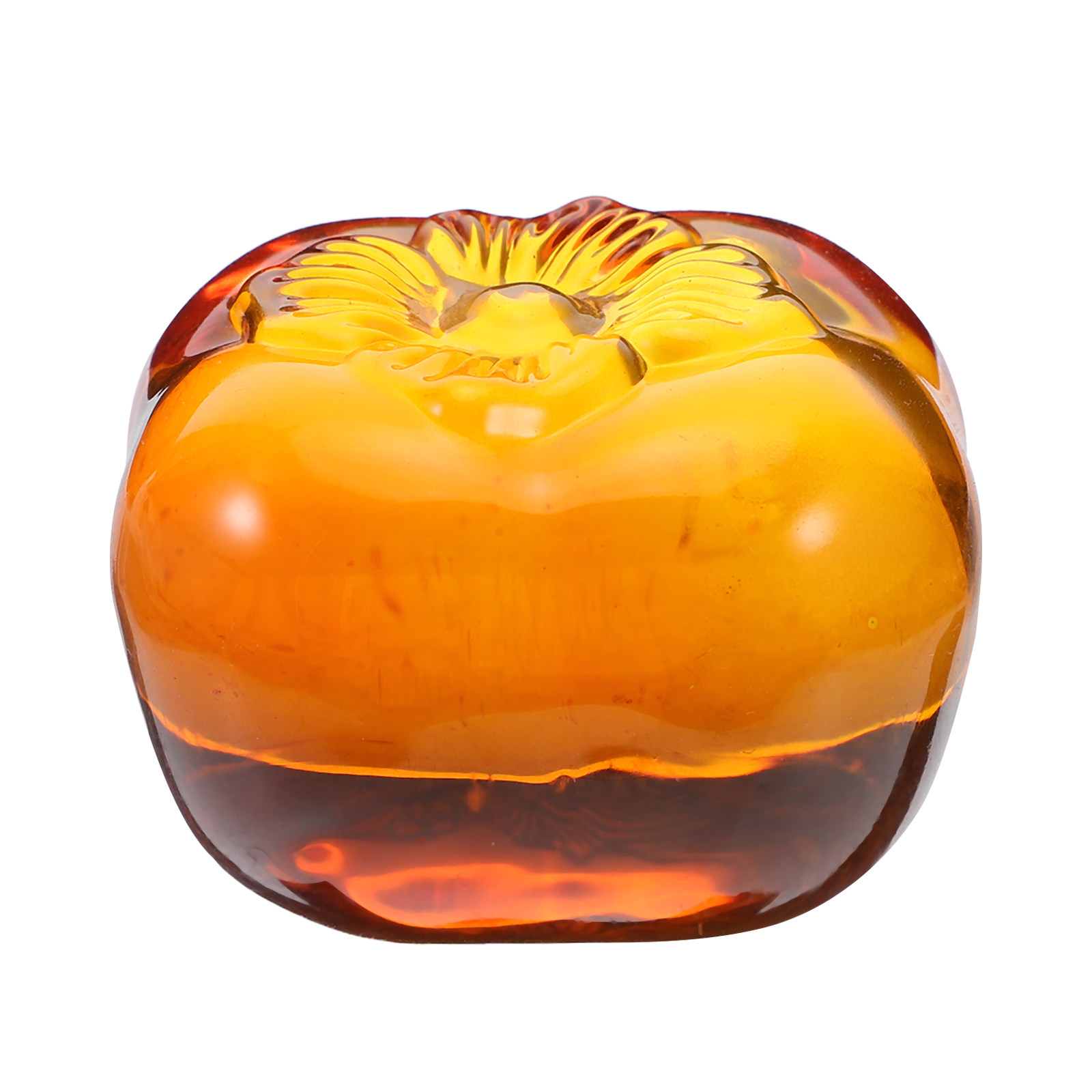 Crystal Persimmon Desk Paperwe - Book Weight Glass review and price