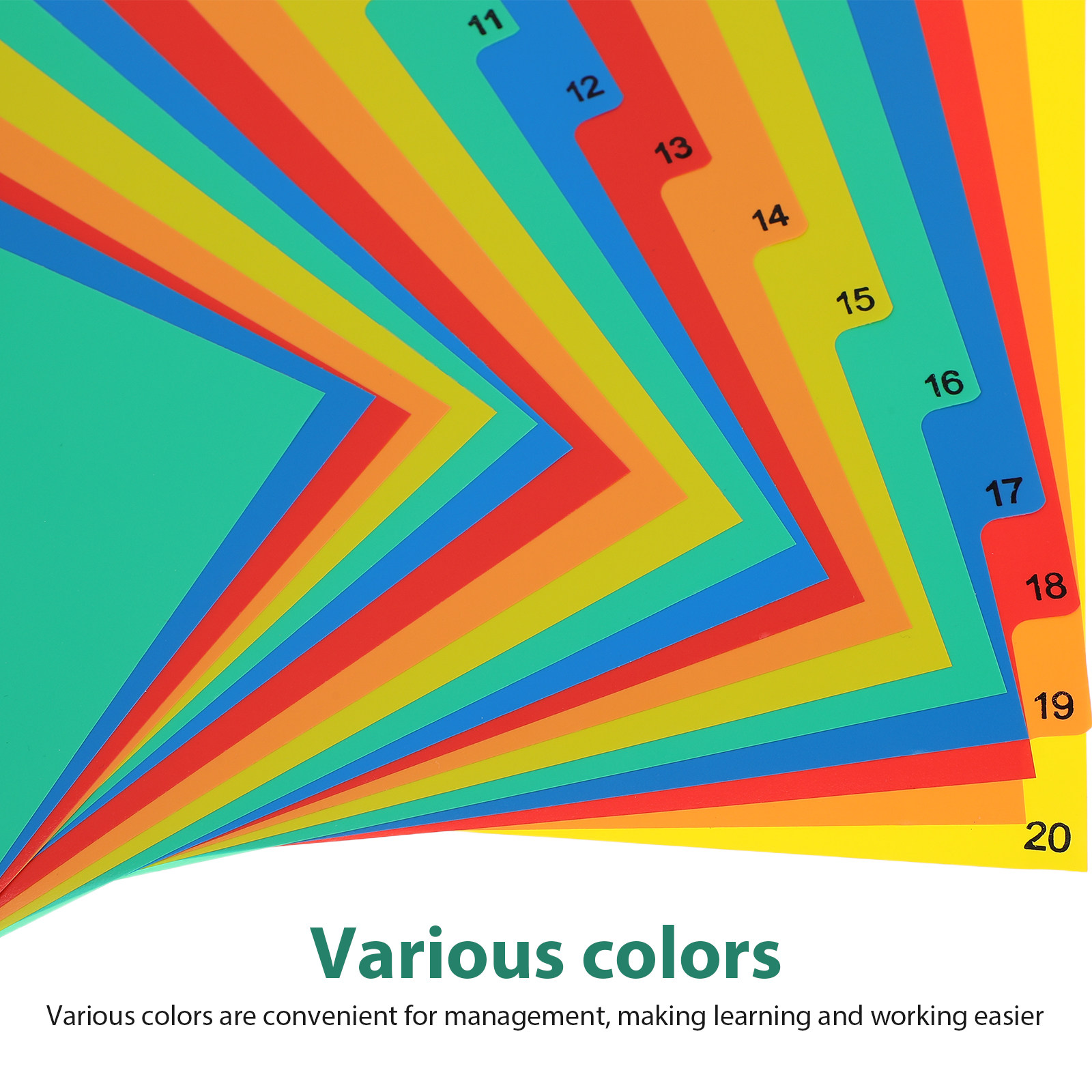20 Pages A4 Colorful Plastic T - Tab Divider A4 review and price