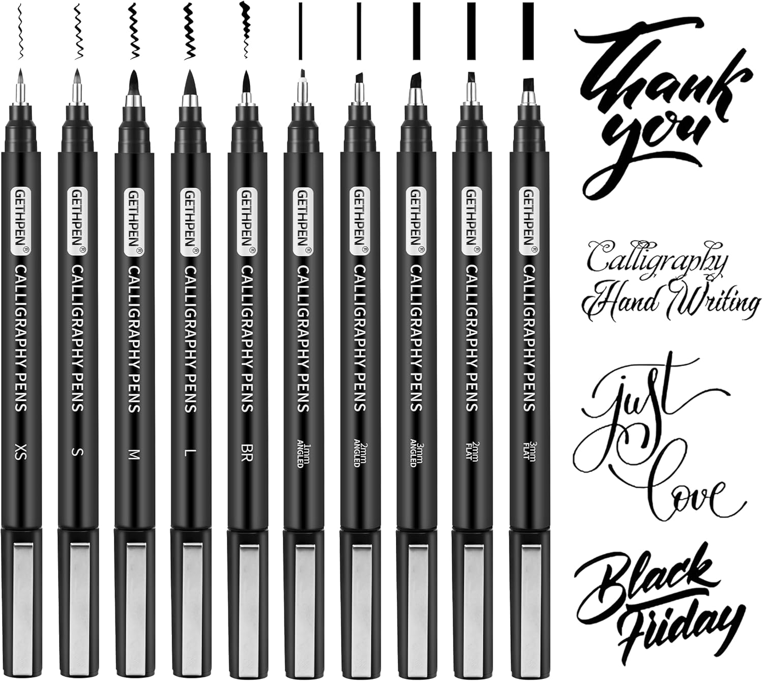 10 Size Calligraphy Pens Set f - Archive Box Set review and price
