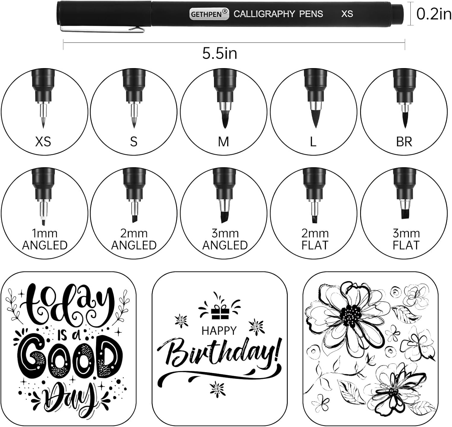 10 Size Calligraphy Pens Set f - Archive Box Set review and price