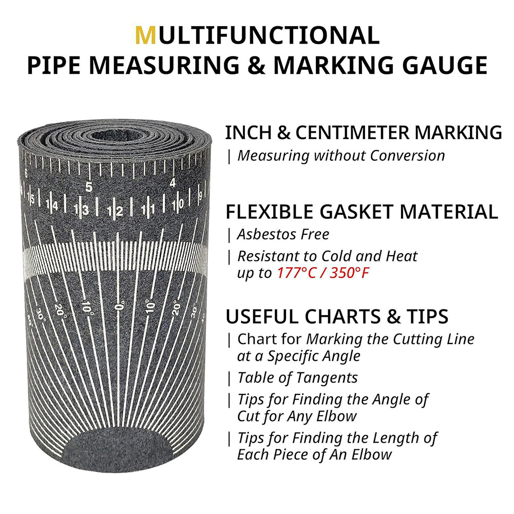 Pipe Measuring Tool Wrap Aroun - Tape Dispenser Weighted review and price