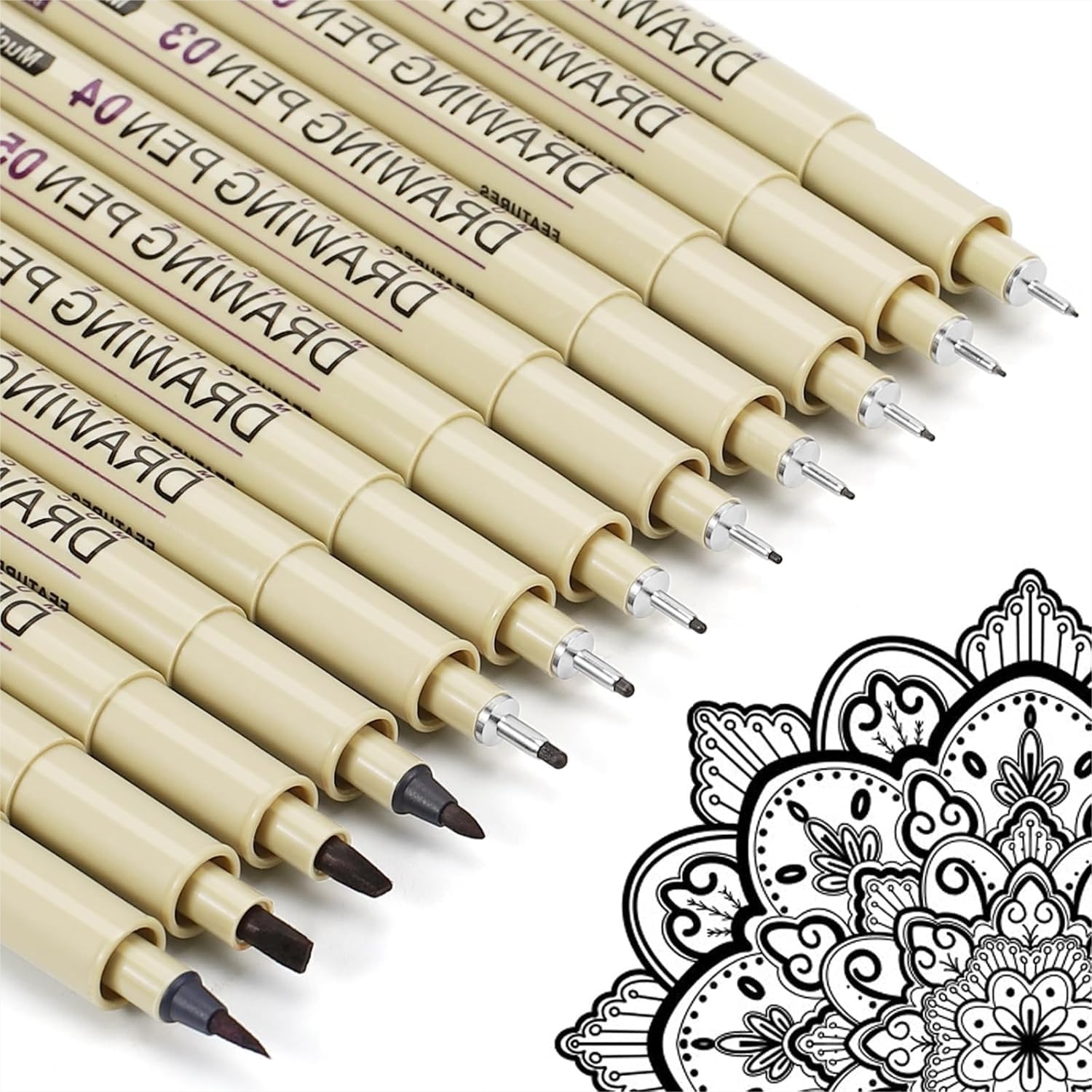 12 Black Micro Fineliner Drawi - Archive Box Set review and price