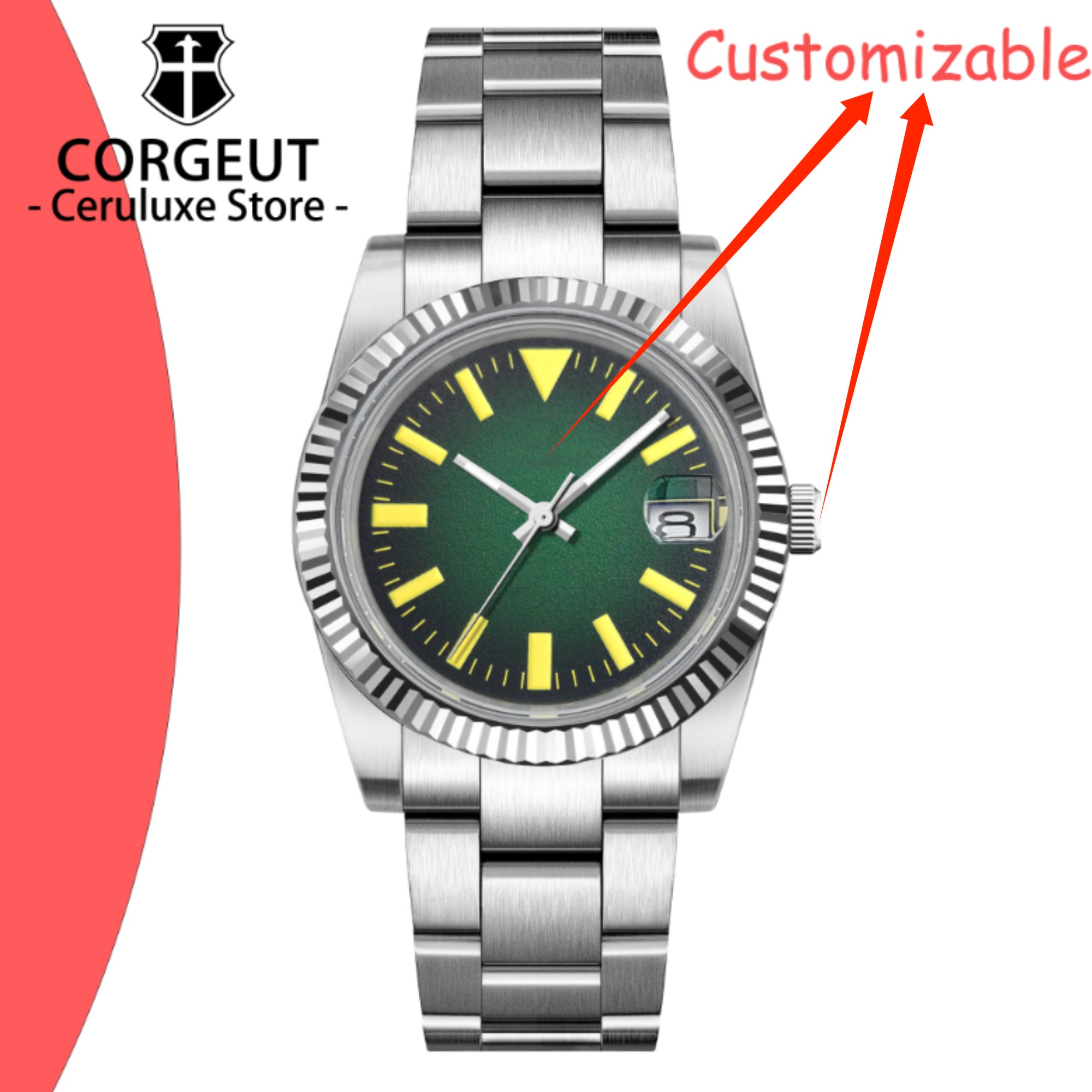 Custom Logo 36/39mm New NH35 A - Paper Weight Crystal review and price
