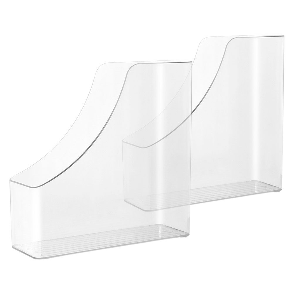 2Pcs Clear File Organizer Desk - Magazine Holder Rack review and price