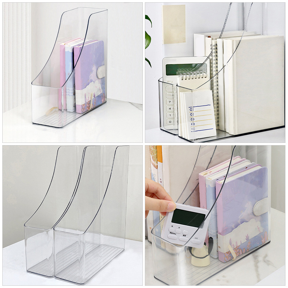 2Pcs Clear File Organizer Desk - Magazine Holder Rack review and price