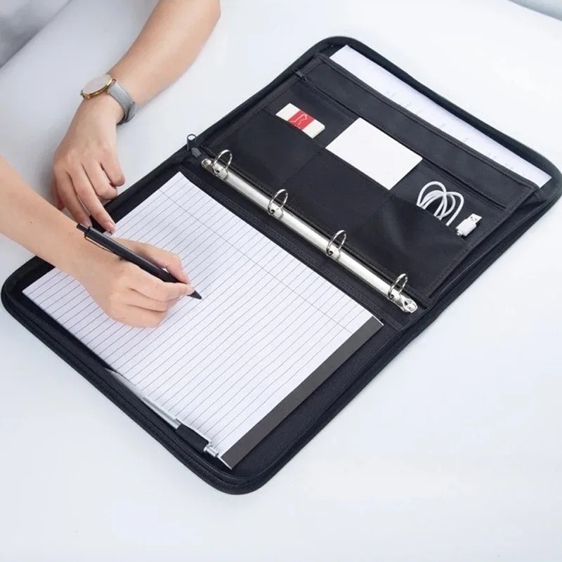 Large Black Business Portfolio - Binder A4 Lever review and price