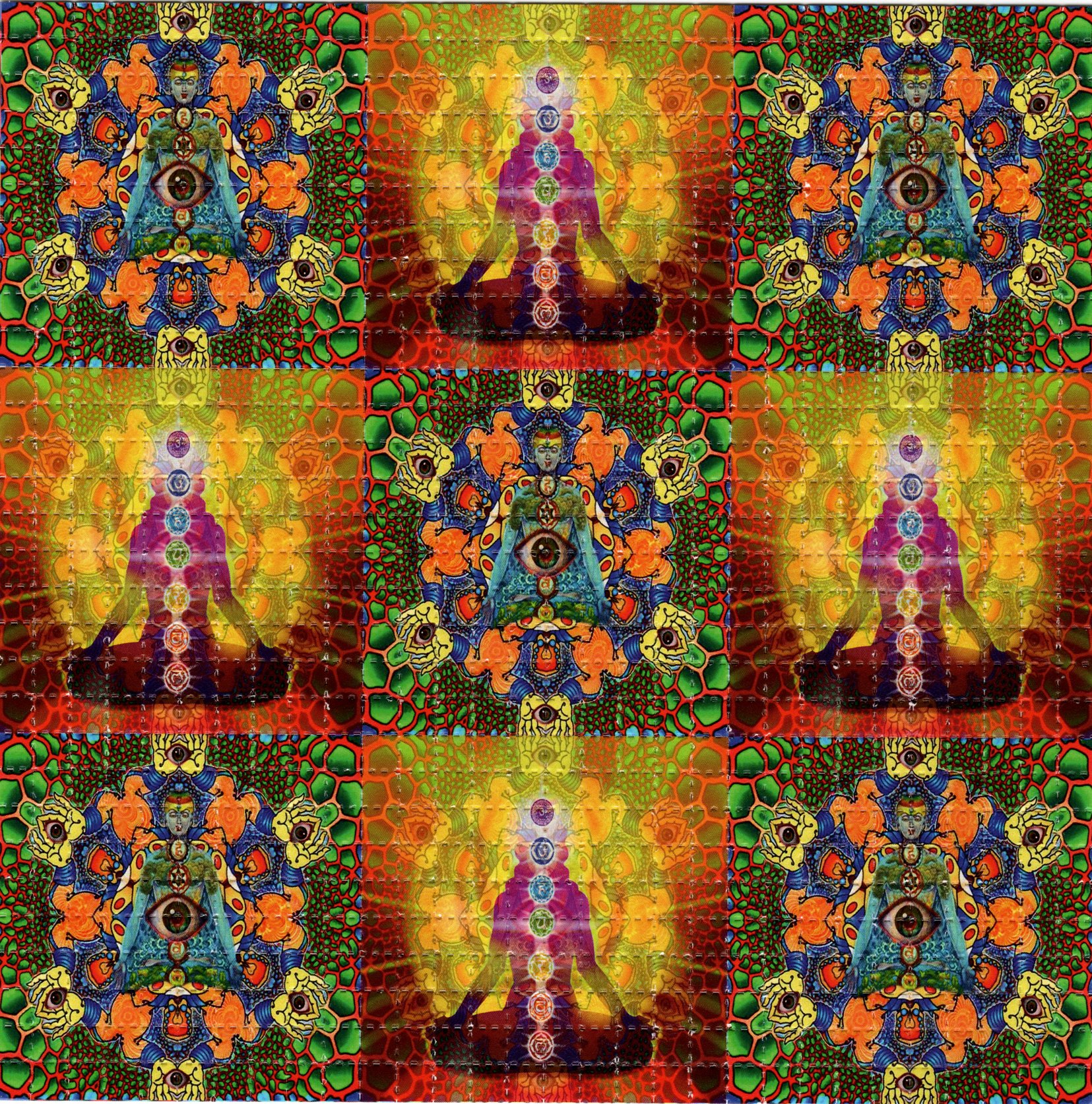Chakras Psychedelic LSD Acid B - Ink Blotter Paper review and price