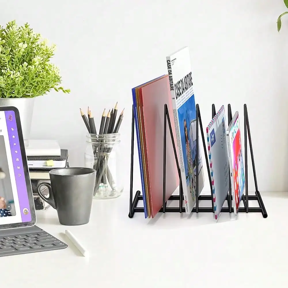 Triangle File Folder Racks,7 S - Magazine Holder Rack review and price