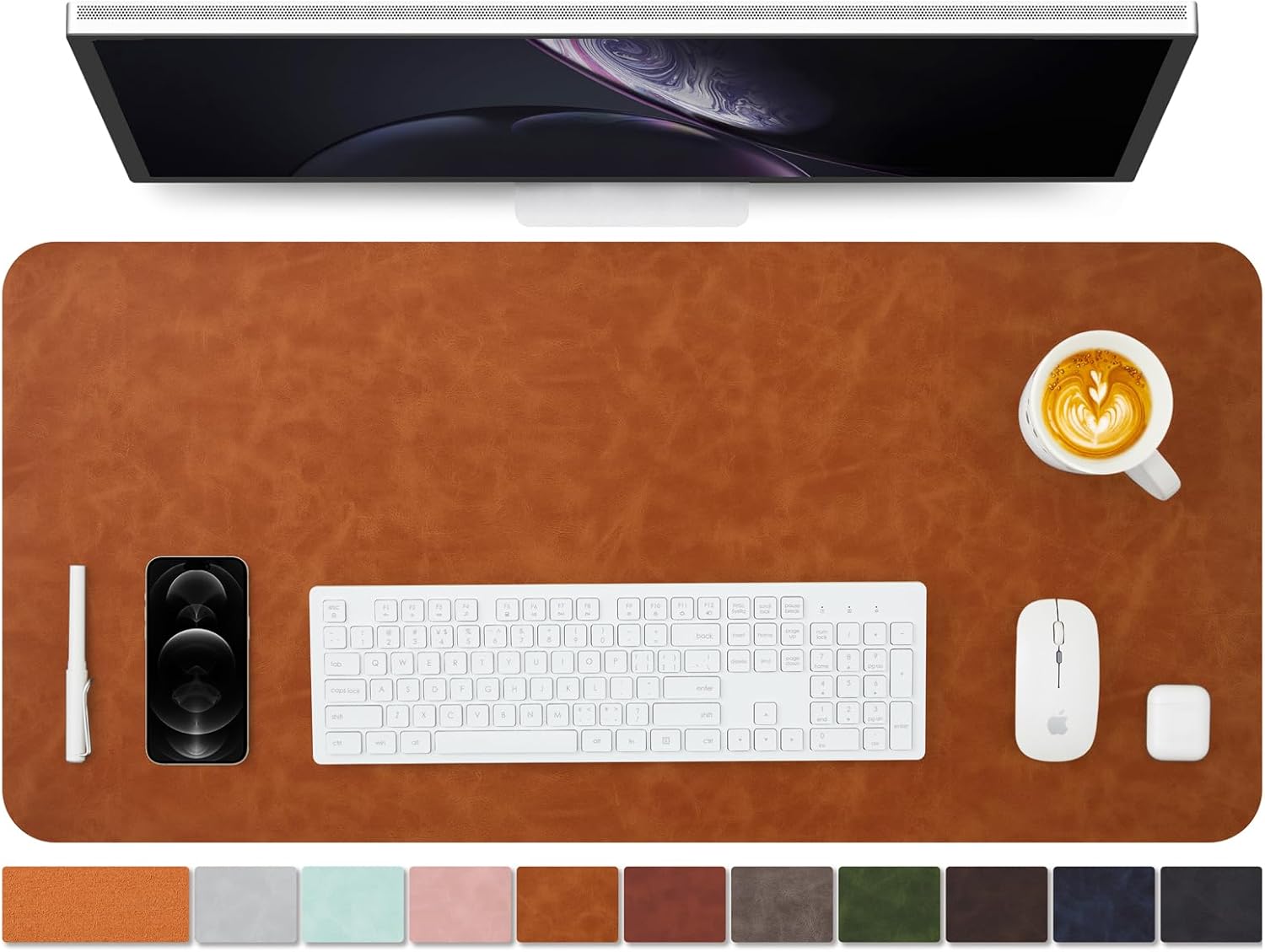 Distressed Leather Desk Mat -  - Leather Desk Pad review and price