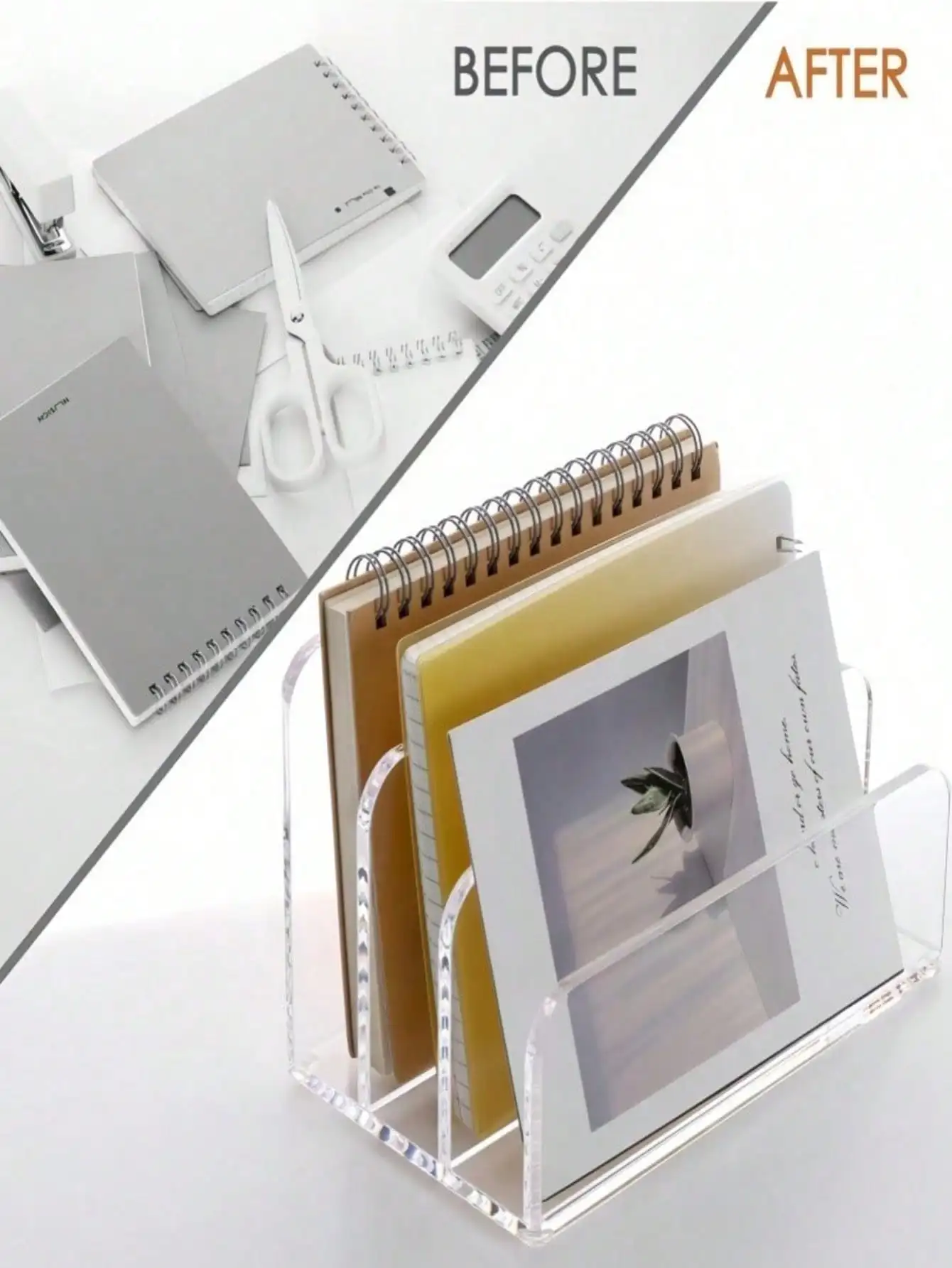 1Pc Acrylic File Folder, Desk  - Magazine Holder Rack review and price