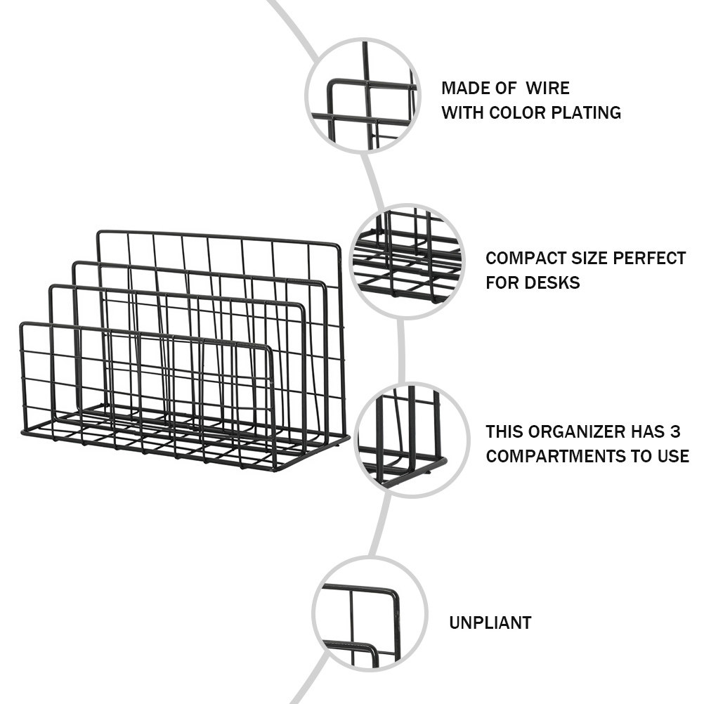 Modern 3 Slot Mail Organizer M - Magazine Holder Rack review and price