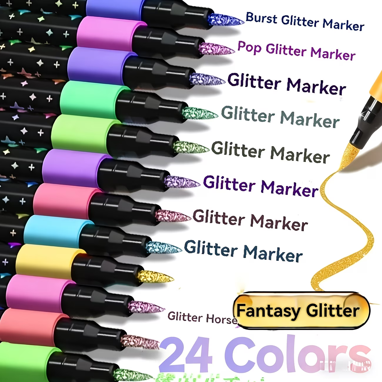 24 Colors Double Head Glitter  - Correction Pen Fine review and price