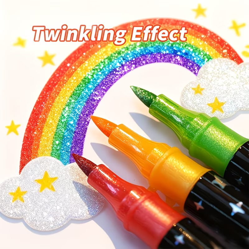 24 Colors Double Head Glitter  - Correction Pen Fine review and price
