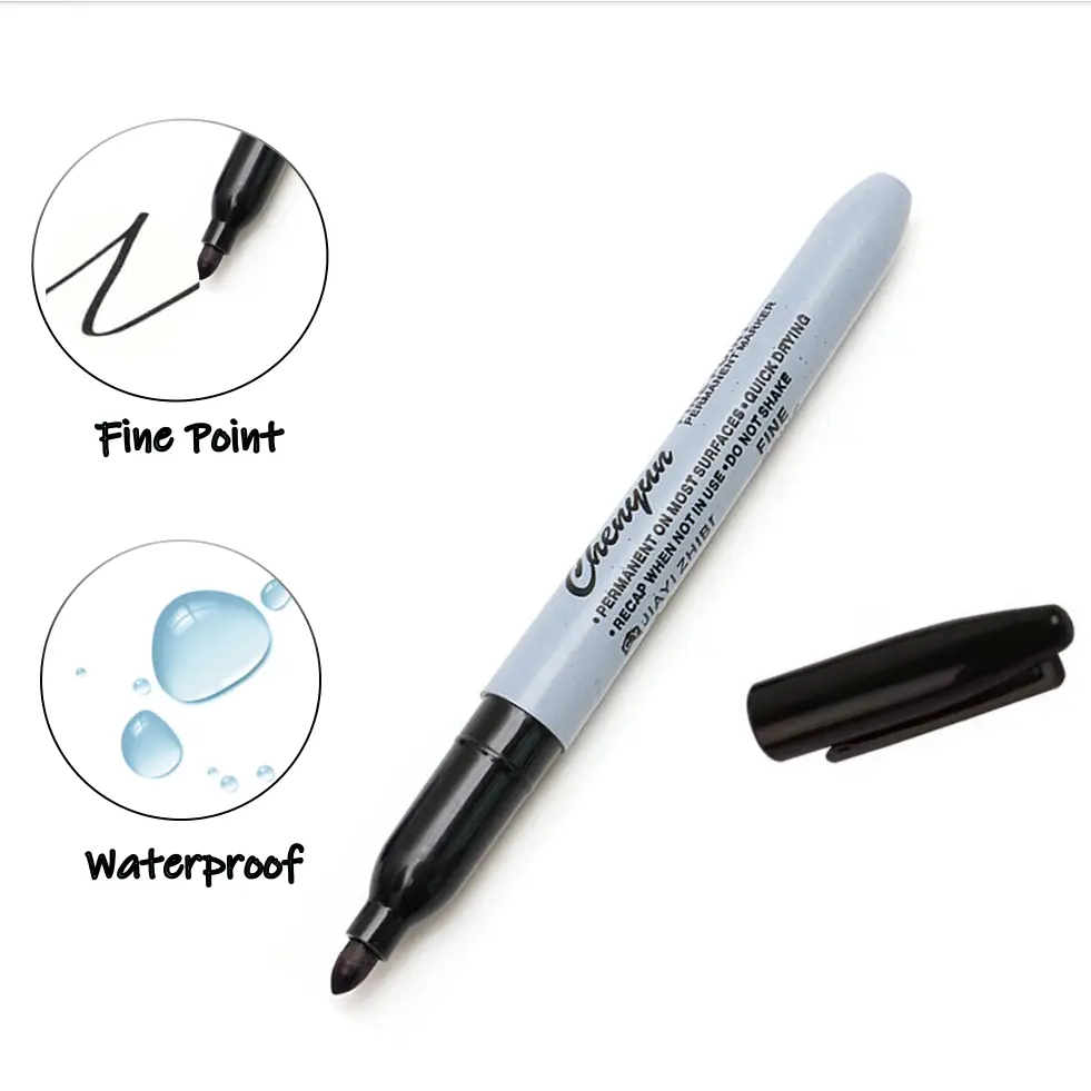 12pcs Black Permanent Marker P - Correction Pen Fine review and price