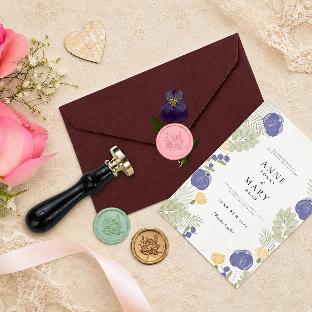 Wax Seal Stamp Set Flower Plan - Wax Seal Stamp Set review and price