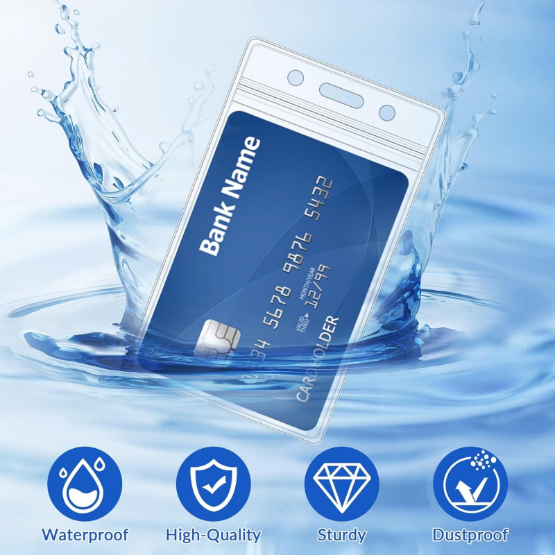 50 PCS Plastic Badge Holder, V - Index Card Holder review and price