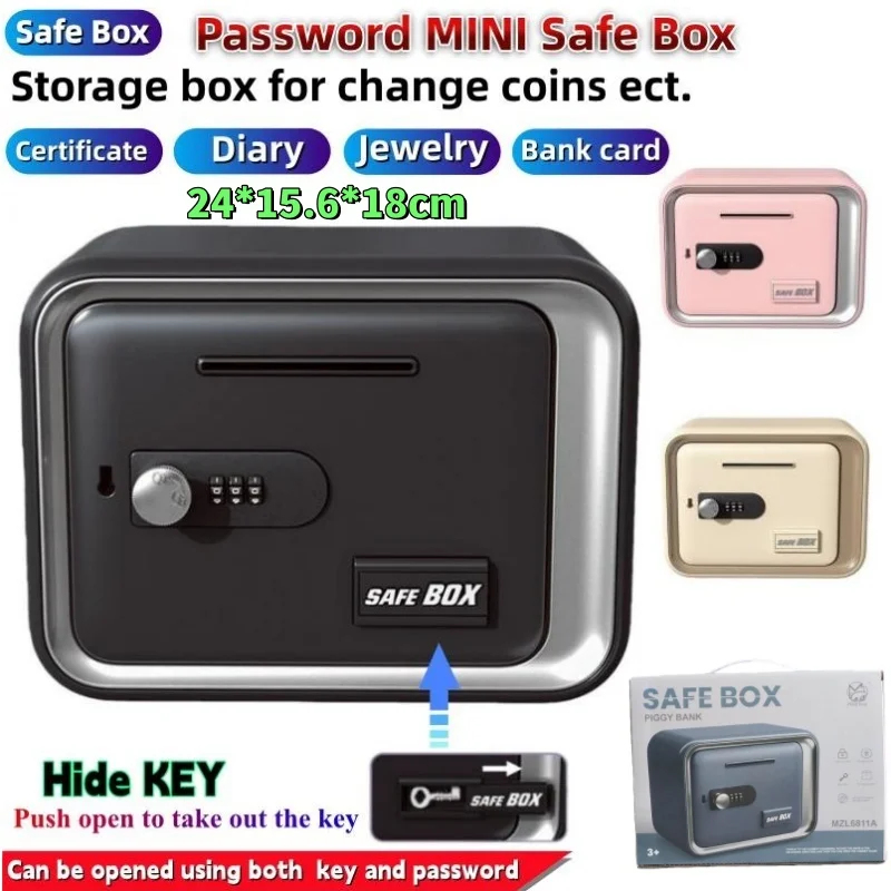 24x18x15cm Safe Box with Key L - Card Index Box review and price